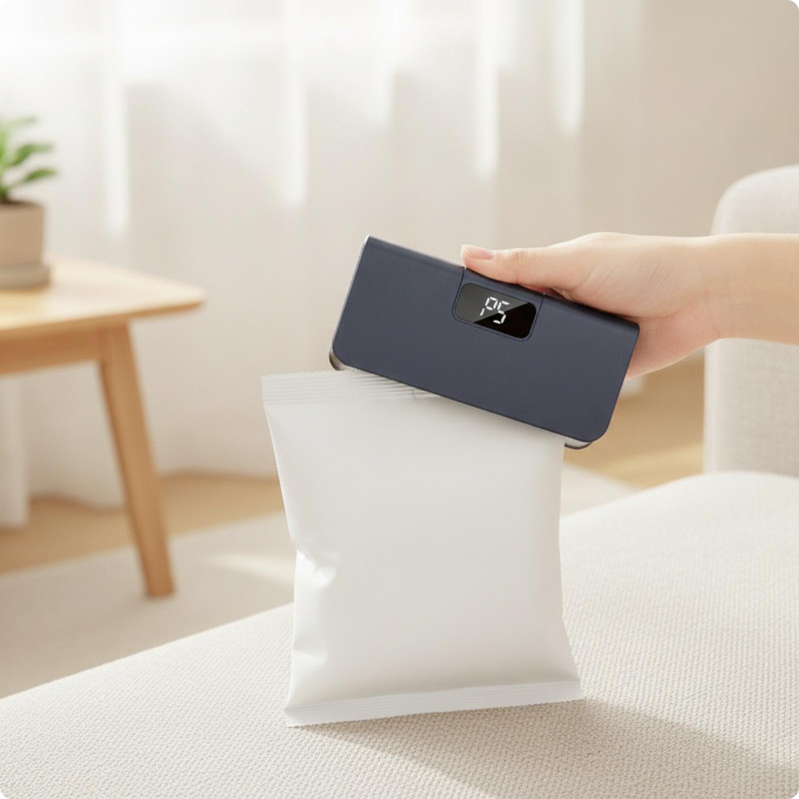 Food Storage Bag - เครื่องซีลถุงพร้อมหน้าจอแสดงผลดิจิตอล | ใช้งานง่าย พกพาสะดวก เครื่องซีลถุงแบบมือถือ สำหรับเก็บรักษาอาหาร