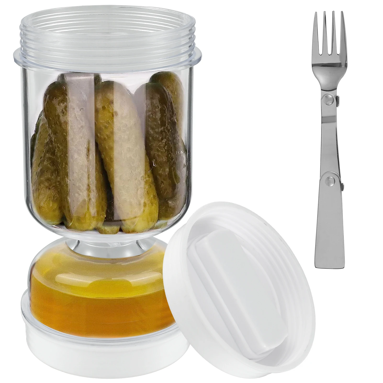 ผักดอง Jar ส้อมแห้งและเปียกเคร - Food Storage With Dividers บทวิจารณ์และราคา