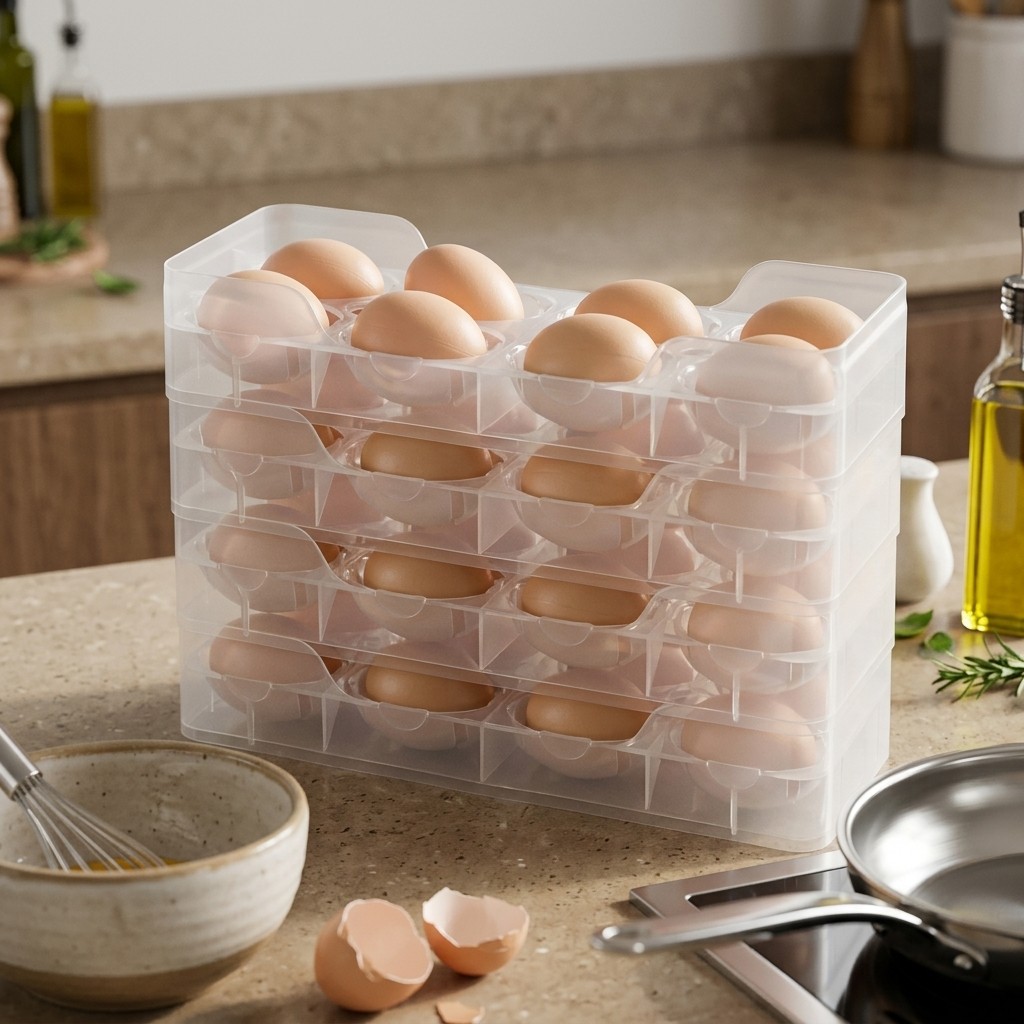 ที่วางไข่แบบซ้อนกันได้ กล่องเก - Food Storage With Dividers บทวิจารณ์และราคา