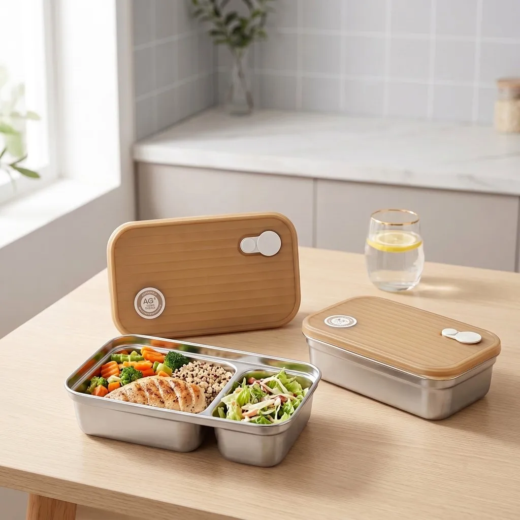 กล่องเบนโตะสแตนเลส 304 กล่องอา - Food Storage With Dividers บทวิจารณ์และราคา