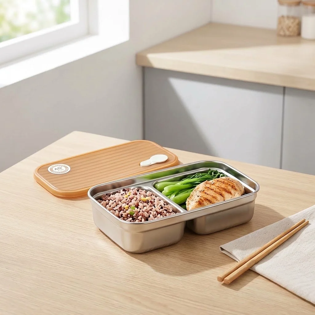 กล่องเบนโตะสแตนเลส 304 กล่องอา - Food Storage With Dividers บทวิจารณ์และราคา